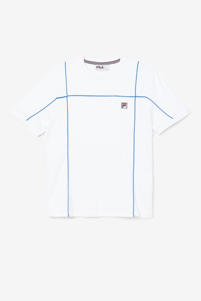 Fila T-Shirt Terrinda Crew Mens White - India RQP-529874